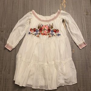 Free people white tiered floral dress